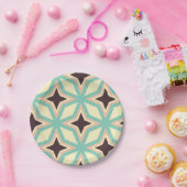 Geometric pattern with alternating dark star shape ペーパープレート (パーティー)