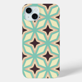 Geometric pattern with alternating dark star shape iPhone 15 miniケース