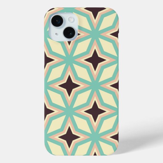Geometric pattern with alternating dark star shape Case-Mate iPhoneケース (裏面)