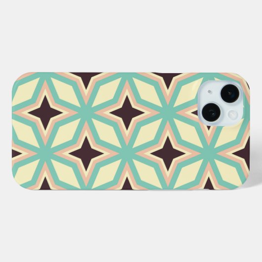 Geometric pattern with alternating dark star shape Case-Mate iPhoneケース (裏面 (横))