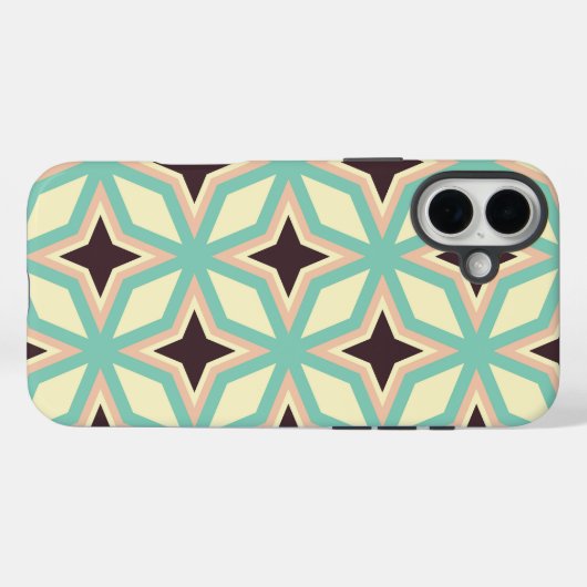 Geometric pattern with alternating dark star shape Case-Mate iPhoneケース (裏面 (横))
