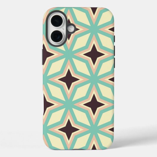 Geometric pattern with alternating dark star shape Case-Mate iPhoneケース (裏面)