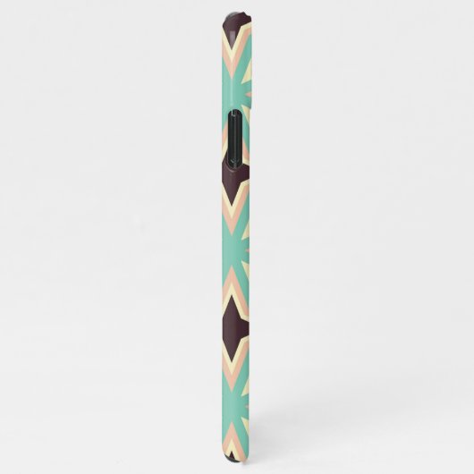 Geometric pattern with alternating dark star shape iPhoneケース (右側)