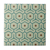 Geometric pattern with interlocking hexagons タイル (正面)