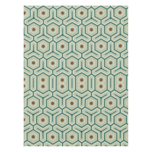 Geometric pattern with interlocking hexagons テーブルクロス (正面)