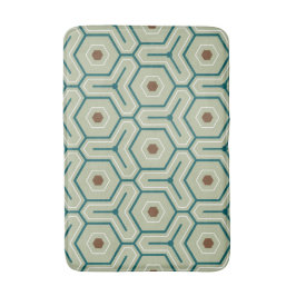Geometric pattern with interlocking hexagons バスマット