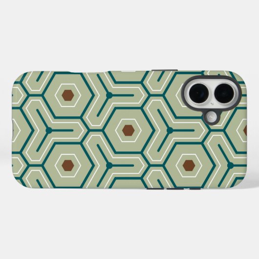 Geometric pattern with interlocking hexagons Case-Mate iPhoneケース (裏面 (横))