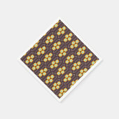 Geometric pattern with orange and blue hexagons スタンダードカクテルナプキン (角)