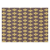 Geometric pattern with orange and blue hexagons テーブルクロス (正面(横))