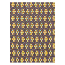 Geometric pattern with orange and blue hexagons