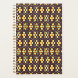 Geometric pattern with orange and blue hexagons プランナー手帳