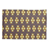 Geometric pattern with orange and blue hexagons 枕カバー (裏面-左)