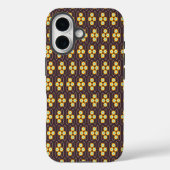 Geometric pattern with orange and blue hexagons Case-Mate iPhoneケース (裏面)