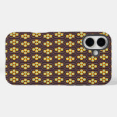 Geometric pattern with orange and blue hexagons Case-Mate iPhoneケース (裏面 (横))