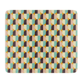 Geometric pattern with overlapping half-circles カッティングボード