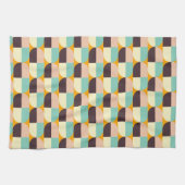 Geometric pattern with overlapping half-circles キッチンタオル (横)