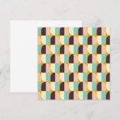 Geometric pattern with overlapping half-circles サンキューカード (正面/裏面)