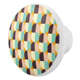 Geometric pattern with overlapping half-circles セラミックノブ