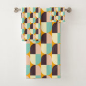 Geometric pattern with overlapping half-circles バスタオルセット (インサイチュ)