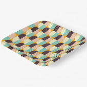 Geometric pattern with overlapping half-circles ペーパープレート (傾斜あり)