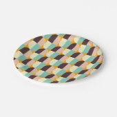 Geometric pattern with overlapping half-circles ペーパープレート (アングル)