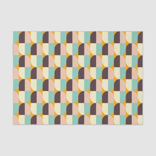 Geometric pattern with overlapping half-circles 薄葉紙 (正面)