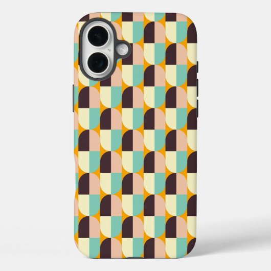 Geometric pattern with overlapping half-circles Case-Mate iPhoneケース (裏面)