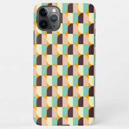 Geometric pattern with overlapping half-circles iPhone 11Pro maxケース