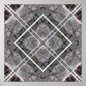 Geometric Pattern with Snowy Winter Trees ポスター (正面)