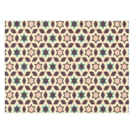  Geometric pattern with star shapes in brown and t テーブルクロス