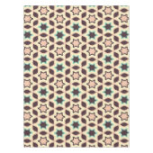  Geometric pattern with star shapes in brown and t テーブルクロス (正面)