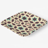  Geometric pattern with star shapes in brown and t ペーパープレート (傾斜あり)