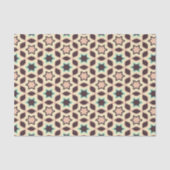  Geometric pattern with star shapes in brown and t 薄葉紙 (正面)