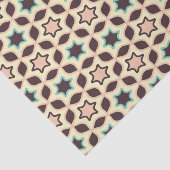  Geometric pattern with star shapes in brown and t 薄葉紙 (詳細)
