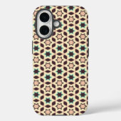  Geometric pattern with star shapes in brown and t Case-Mate iPhoneケース (裏面)