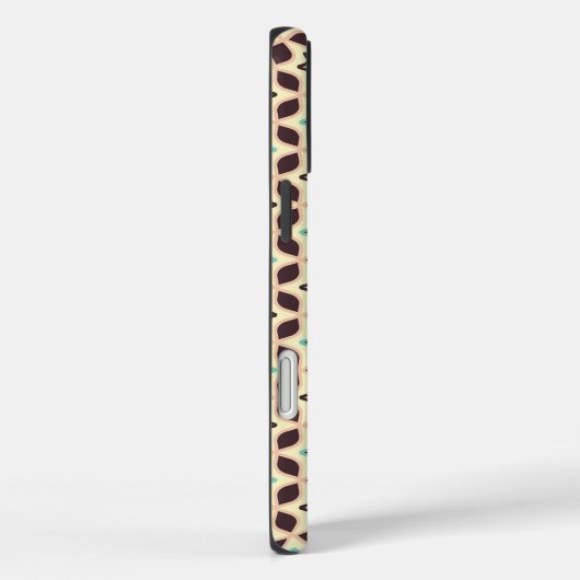  Geometric pattern with star shapes in brown and t Case-Mate iPhoneケース (裏面 / 右)