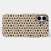  Geometric pattern with star shapes in brown and t Case-Mate iPhoneケース (裏面 (横))