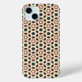  Geometric pattern with star shapes in brown and t Case-Mate iPhoneケース (裏面)