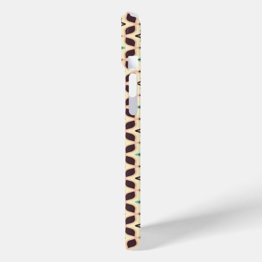  Geometric pattern with star shapes in brown and t Case-Mate iPhoneケース (裏面 / 左)