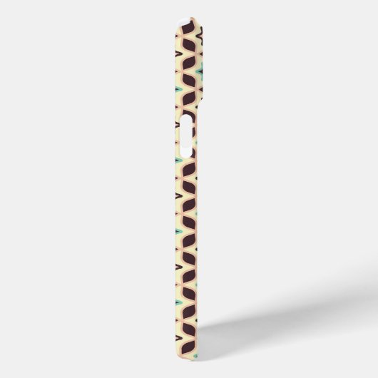  Geometric pattern with star shapes in brown and t Case-Mate iPhoneケース (裏面 / 右)