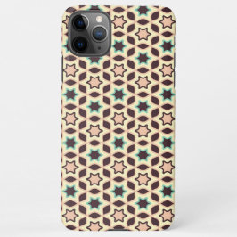  Geometric pattern with star shapes in brown and t iPhone 11Pro Maxケース