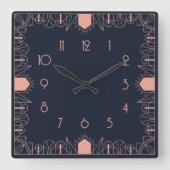 Geometric perfection in an Art Deco スクエア壁時計 (正面)
