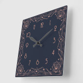 Geometric perfection in an Art Deco スクエア壁時計 (傾斜)