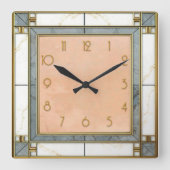 Geometric perfection in an Art Deco スクエア壁時計 (正面)