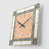 Geometric perfection in an Art Deco スクエア壁時計 (傾斜)