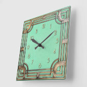 Geometric perfection in an Art Deco Wall Clock スクエア壁時計 (傾斜)