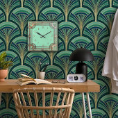 Geometric perfection in an Art Deco Wall Clock スクエア壁時計