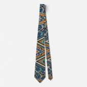 Geometric Persian Pattern Tie – Bold Artistic Neck ネクタイ (正面)