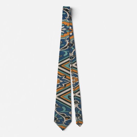 Geometric Persian Pattern Tie – Bold Artistic Neck ネクタイ (正面)