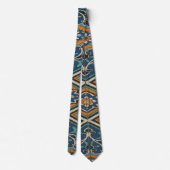 Geometric Persian Pattern Tie – Bold Artistic Neck ネクタイ (裏面)